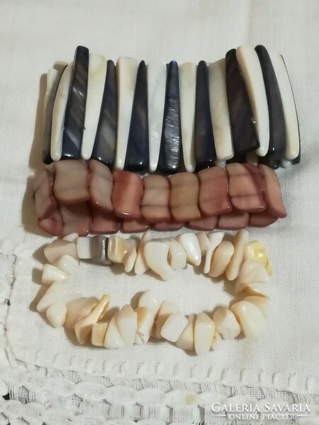 Seashell bracelets in one.