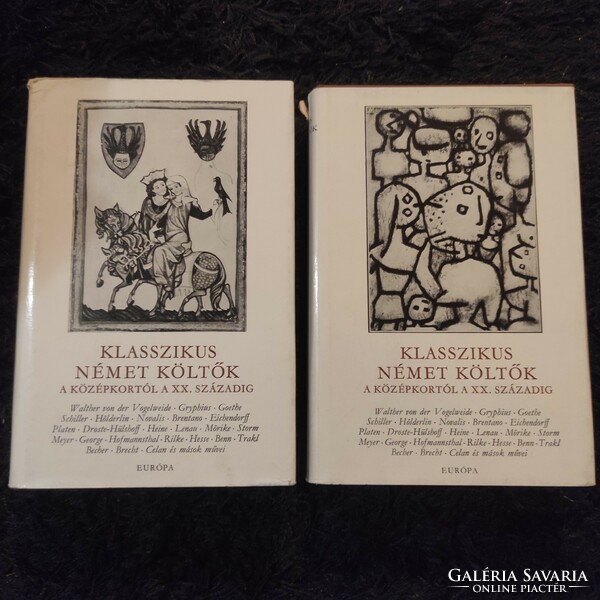 Klasszikus német költők I-II. A középkortól a XX. századig (Egyben a két kötet)