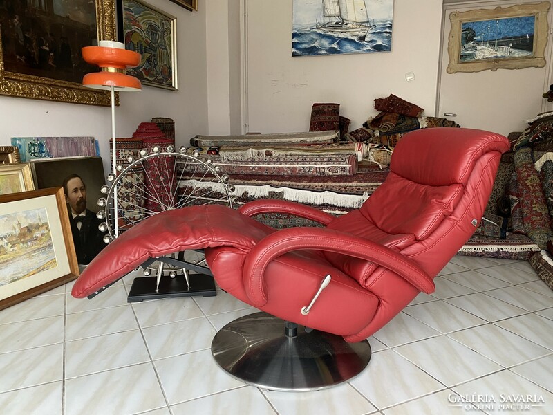 Hukla Relaxációs Kényelmi Bőr Fotel