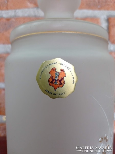 Decorato a mano Italian glass jar