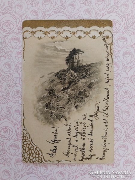 Old postcard 1901 embossed postcard