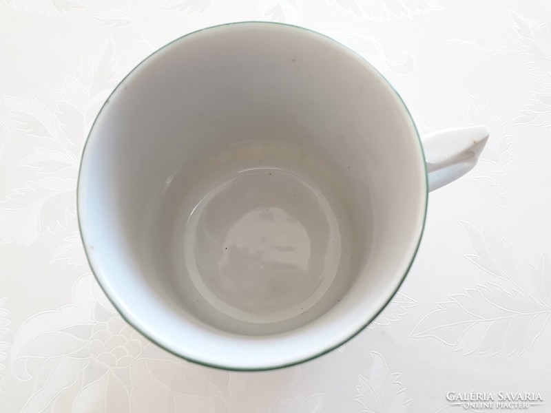 Régi Zsolnay porcelán rózsás bögre teás csésze
