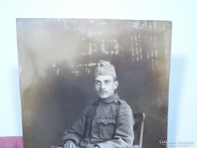 Régi antik fotó fénykép - férfi ember katona 1917-ből