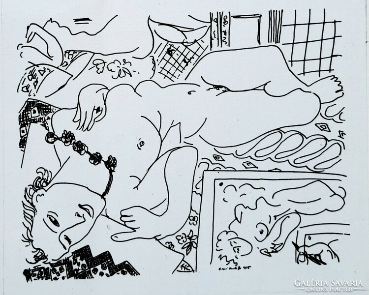 Henri matisse: reclining nude (lithograph) numbered graphic