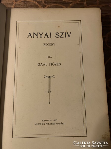 GAAL Mózes: Anyai sziv  /1905