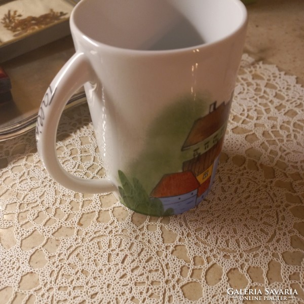 Hand painted porcelain mug