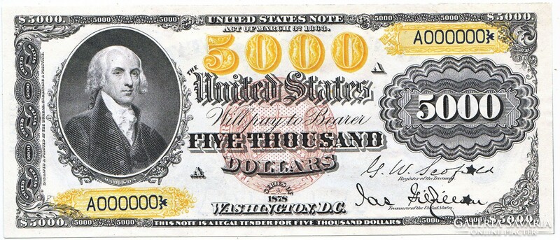 Usa $5000 1878 replica