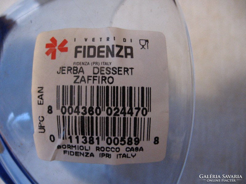 Bormioli Rocco FIDENZA kék desszertes, fagylaltos, fagyis készlet eredeti dobozával