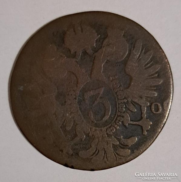 1800. Ausztria 3 krajcár pénz érme (239)