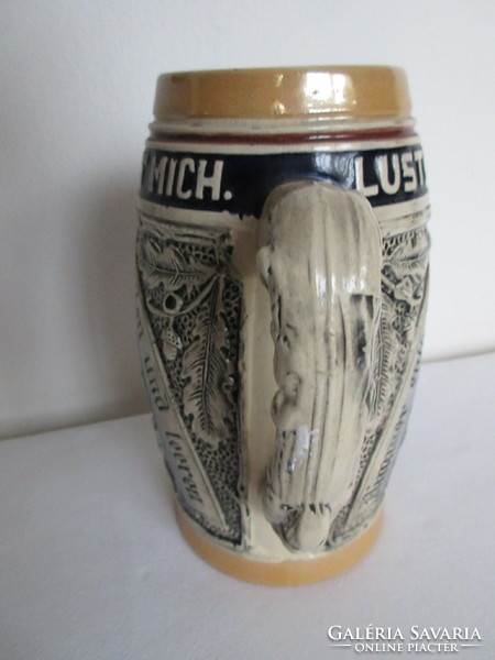Old, marked, numbered, ceramic jug. Negotiable!