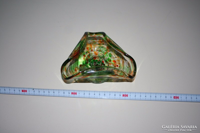 Green Murano glass ashtray