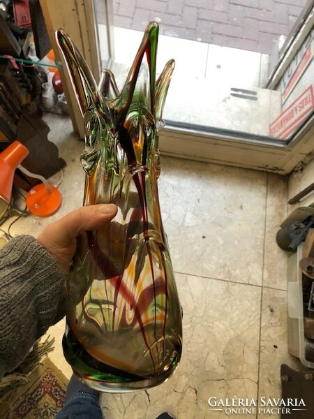 Murano glass vase, jug, height 32 cm, flawless.