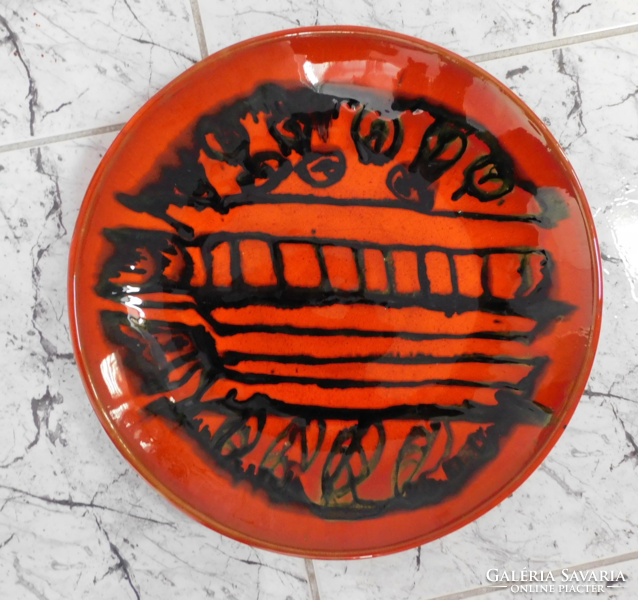 Erzsébet Fórizsné Sarai - huge ceramic bowl 37.5 Cm