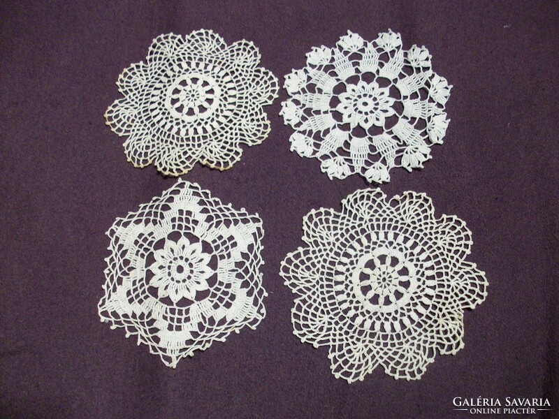 Nice needlework, 4 pcs. Crocheted tablecloth