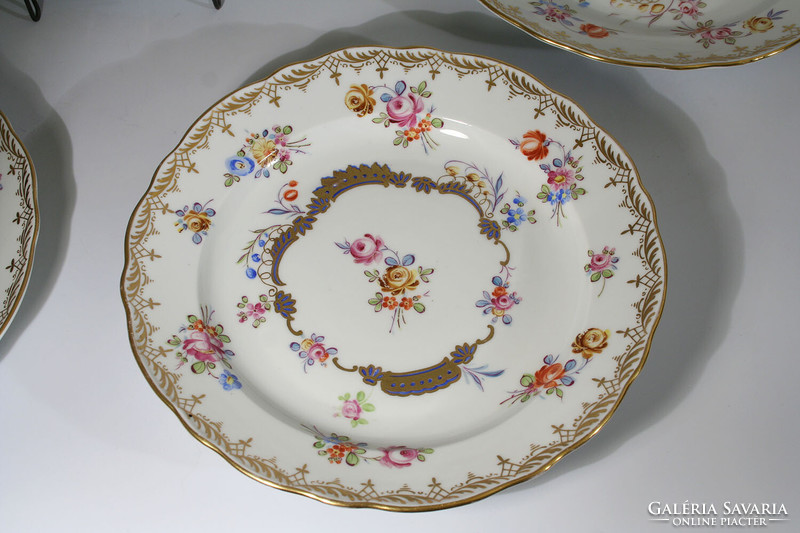 5pcs fischer Emil Meissen pattern plate d=25 turn of the century antique set tableware flat plate bowl