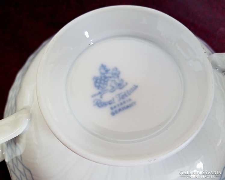 Old royal tettau blue rose soup cup