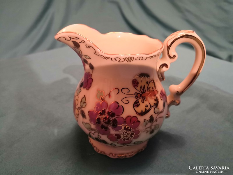 Zsolnay butterfly pattern milk spout for tea set with a little damage