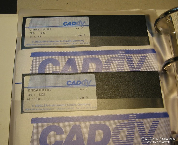 RETRO CAD gépészeti szoftver CADdy V4.10 1988 KÉZIKÖNYV  és szoftver melléklet (!) komplett