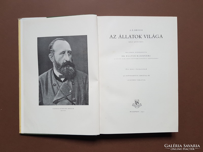 A.E.BREHM: Az állatok világa I -IV, 1957-58-59 -ből