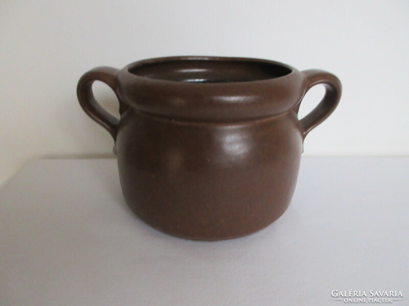 Old, numbered, ceramic pot with handles. Negotiable!