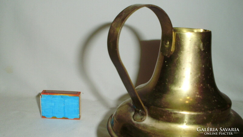 Old copper or tinned jug, spout