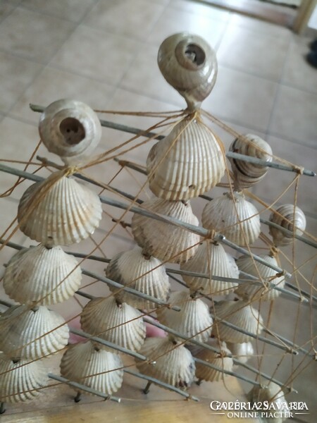Retro sailing ship model, model, made of shells for sale!