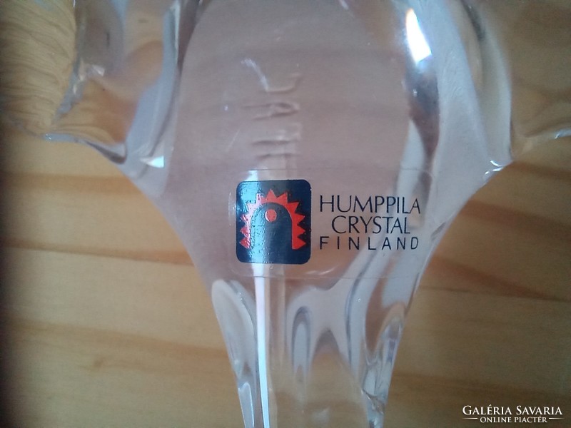 Humppila finnish glass bird, swan humppila finland crystal