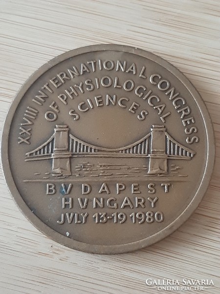 Borsos Miklós Nemzetközi Fiziológiai Tudományok Kongresszusa 1980 bronz emlékérem