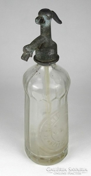 1L768 Antik Eisenberg Bertalanné békéscsabai szódásüveg 1937
