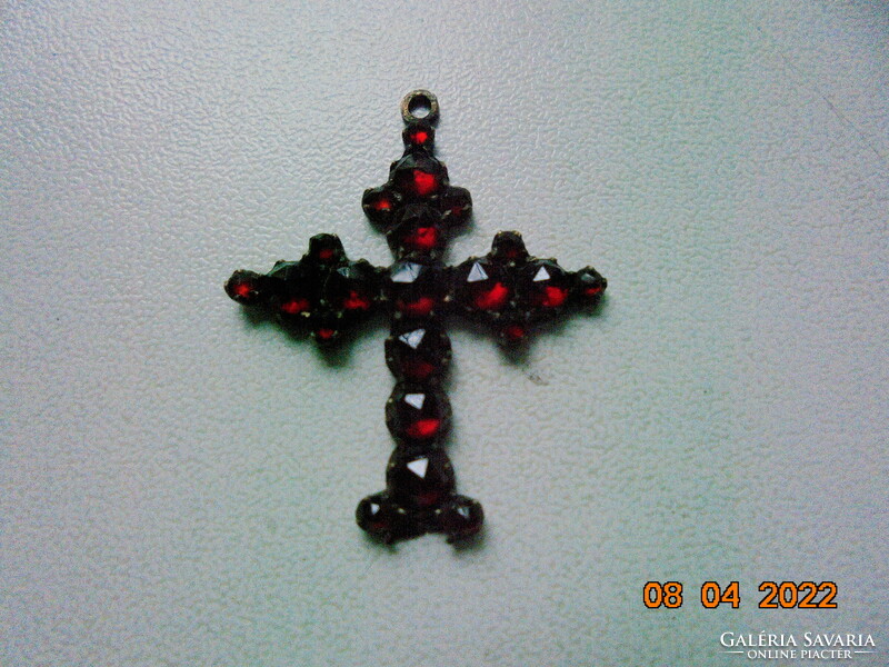 Antique garnet cross pendant