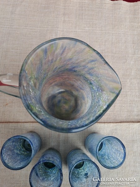 Beautiful gradient jug glass glasses cracked veil glass veil karcagi berek bath glass