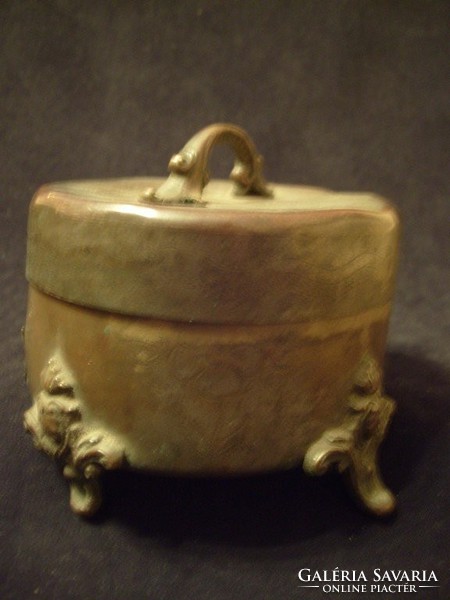 Antique, Art Nouveau copper damaged box, 10 x 6 cm