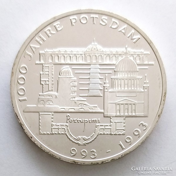 1993 F. German silver 10 marks. 1000 years of Potsdam. (No: 23/254.)