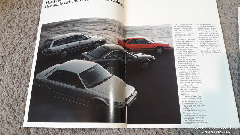 Mazda 626 GD modell, prospektus, katalógus ,retro reklám, old timer, Japan autó,
