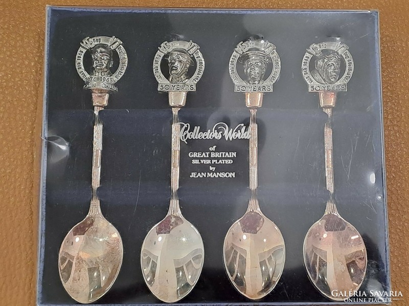 Silver plated spoon collection by jean manson v e day English silver plated spoons