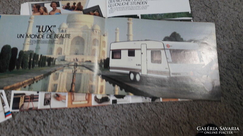 2 Bürstner camping, tent, caravan, motorhome, retro, leisure advertising brochure, catalog