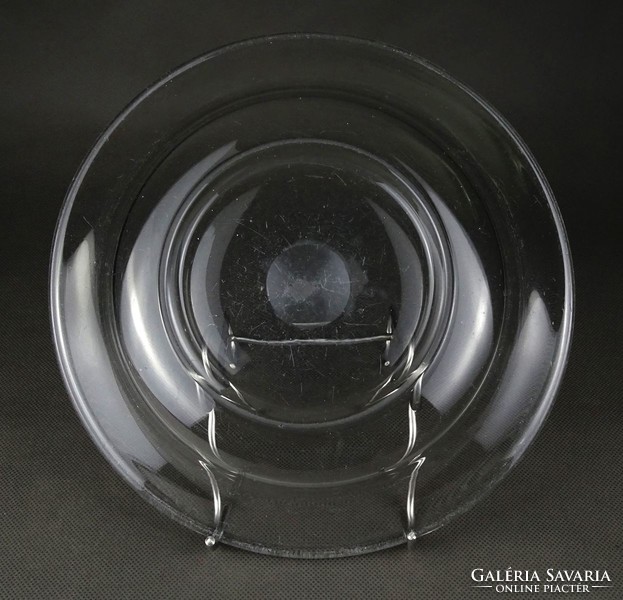 1L761 old blown glass plate deep plate 23 cm