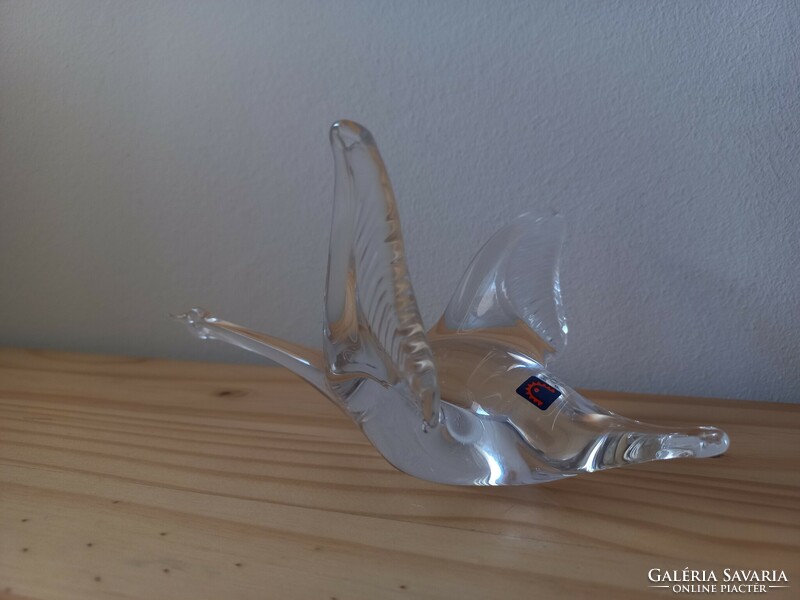 Humppila finnish glass bird, swan humppila finland crystal
