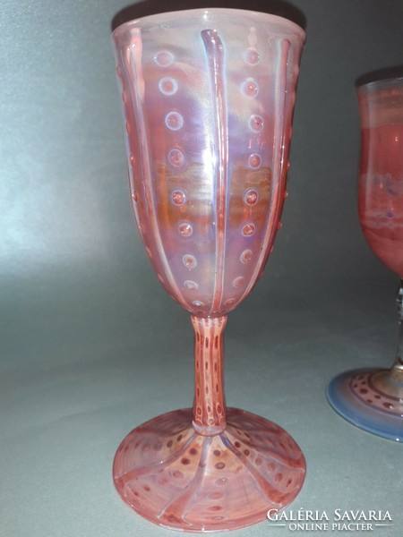 Handcrafted glass cups and flower sprinklers are excellent works of glass artist István Herczeg