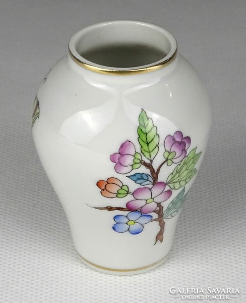 1L764 Herend porcelain violet vase with old Victoria pattern 6.5 Cm