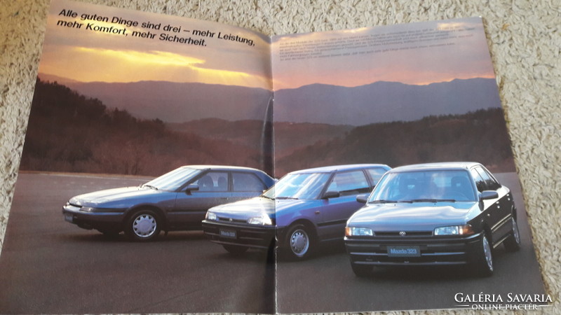 Mazda 323  modell, prospektus, katalógus ,retro reklám, old timer, Japan autó,