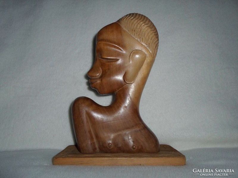 Bust carved from African wood in the Hagenauer style