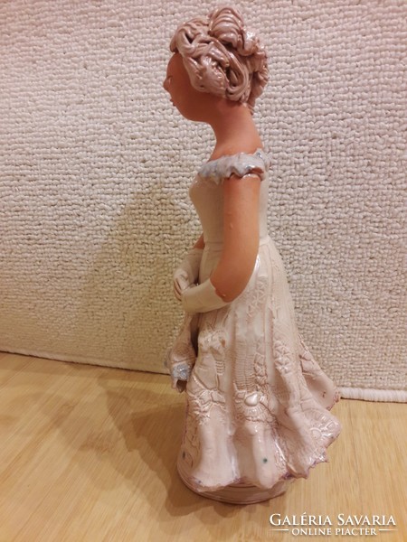 Gerencsér Anna marked ceramic statue ceramic girl 24 cm