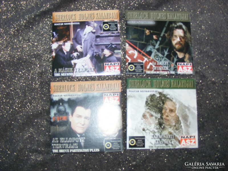 Régi cd, dvd Sherlock Holmes kalandjai film 4 rész egyben