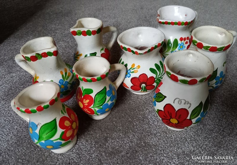 Hand painted ceramic jugs