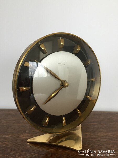 M047 hollywood regency junghans meister electromechanical copper case table design clock works a miracle