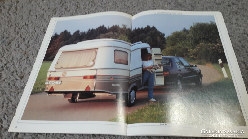 1989 Hymer camping, tent, caravan, motorhome, retro, leisure advertising brochure, catalog