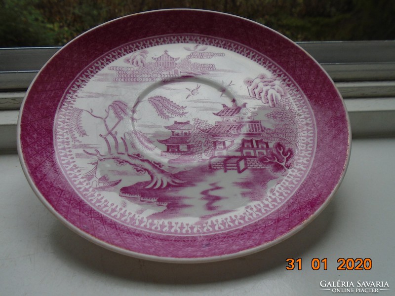 1880 COPELAND Pink Willow Viktoriánus Keleti mintával ,jelzett, kézzel számozott tányér