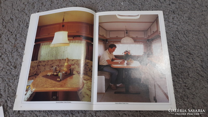 1989 Hymer camping, tent, caravan, motorhome, retro, leisure advertising brochure, catalog