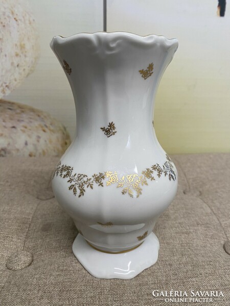 Weimar antique German gilded porcelain vase a36